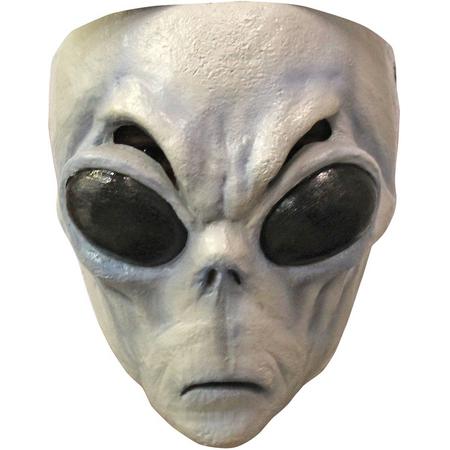 Halloween masker - alien grijs - latex