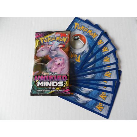 1 Pokemon Booster Unified Minds SM11 en 10 extra kaarten kado