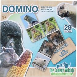 The Comedy Wildlife Houten Domino Dieren 28-delig