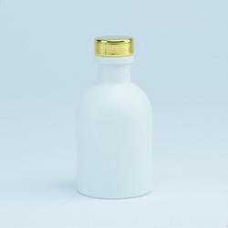 Luxe Flesje WIT met GOUDEN dop - 6 Stuks - 50ml - Kan gebruikt worden als uitdeelcadeau of doopsuiker