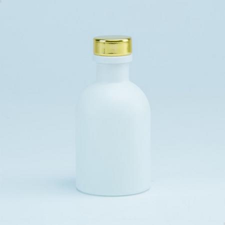 Luxe Flesje WIT met GOUDEN dop - 6 Stuks - 50ml - Kan gebruikt worden als uitdeelcadeau of doopsuiker