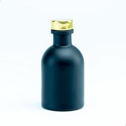 Luxe Flesje ZWART met GOUDEN dop - 6 Stuks - 50ml - Kan gebruikt worden als uitdeelcadeau of doopsuiker