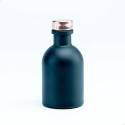 Luxe Flesje ZWART met ROSE GOUDEN dop - 6 Stuks - 50ml - Kan gebruikt worden als uitdeelcadeau of doopsuiker