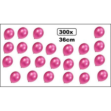 300x Super kwaliteit ballonnen metallic pink 36cm