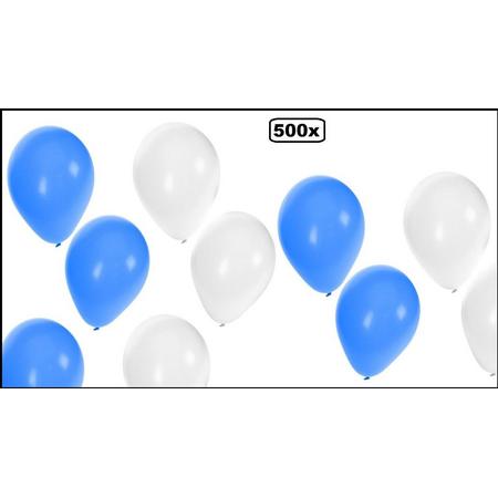 500x Oktoberfest ballonnen blauw/wit