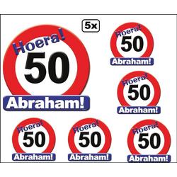 5x Huldeschild Abraham 50 jaar