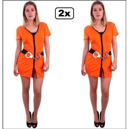 Gevangenis kostuum oranje mt.40-42
