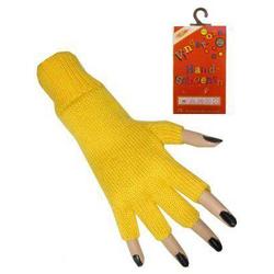 Vingerloze handschoen geel
