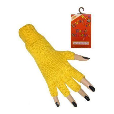 Vingerloze handschoen geel