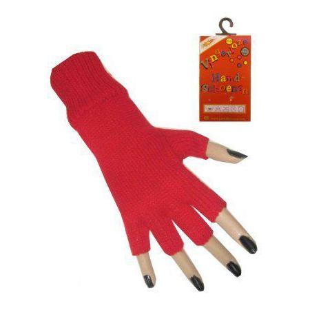 Vingerloze handschoen rood
