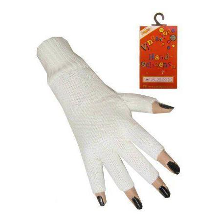 Vingerloze handschoen wit