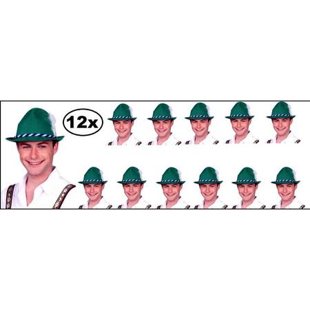 12x Tiroler hoed groen bayern