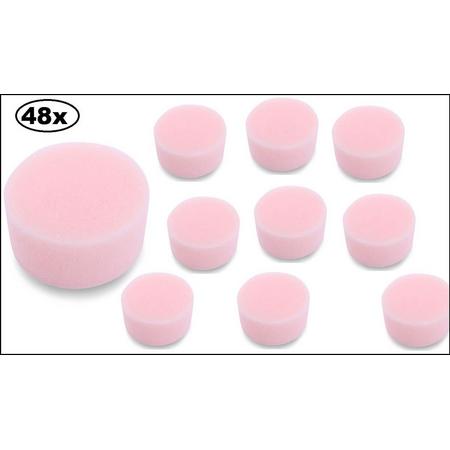 48x Smink spons roze
