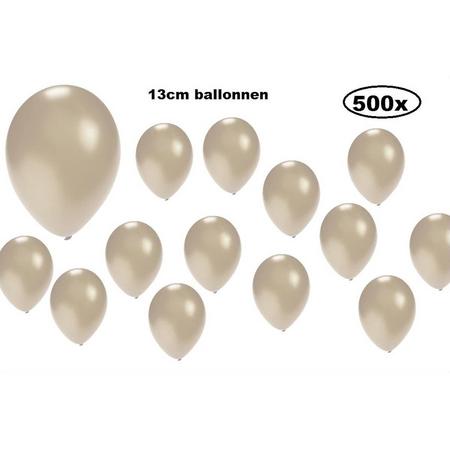 500x Mini ballon metallic zilver 5 inch(13cm)