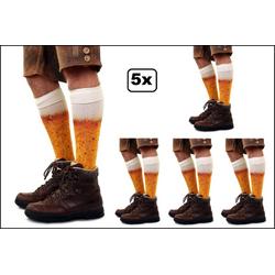5x Paar Bier sokken 39/42