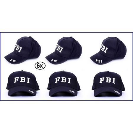 6x Baseball cap FBI