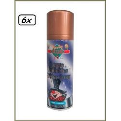 6x Haarspray glittergoud 125 ml