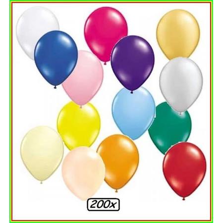 Ballonnen helium 200x assortie