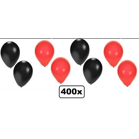 Halloween 400x Ballonnen rood/zwart