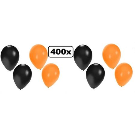 Halloween 400x Ballonnen zwart/oranje
