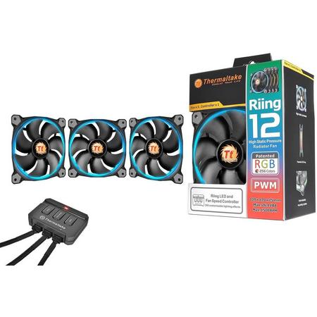 Thermaltake Riing 12 Led RGB Fan 256 Colour with Switch (Pack of 3)