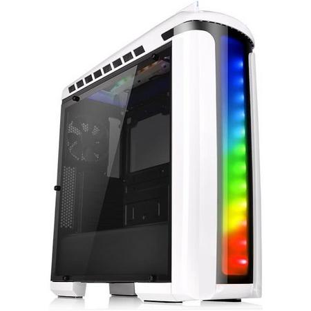 Thermaltake Versa C22 Mid Tower Case with Side Window and RGB Led - White