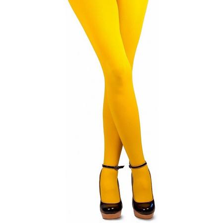 Gekleurde panty geel XXL