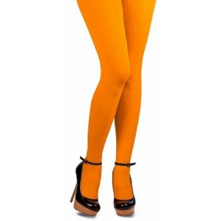 Gekleurde panty oranje L/XL