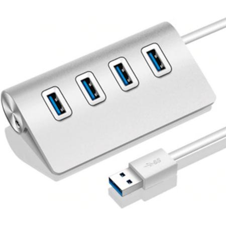4 Ports - USB 3.0 High Speed Hub - Aluminium - USB Hub