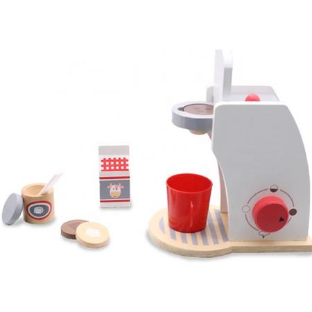 Tien Tenen - Houten Speelgoed - Koffie set - Koffiezetapparaat - 8 delig