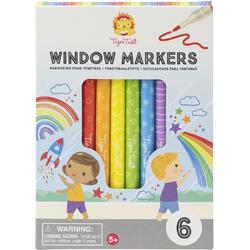 Window markers - raamstiften - voor kinderen - Tiger Tribe - raamdecoratie - 6 stuks - knutselen voor kinderen -