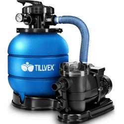 Tillvex zandfiltersysteem blauw-met pomp -filtersysteem- zandfilterfilter- boiler- zwembadfilterpomp -zwembadfilter