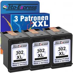 PlatinumSerie® 3 Cartridge/Patronen compatibel voor HP 302 XL Black met chip zodat de vulstand het weer doet