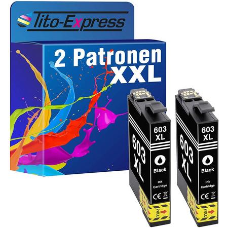 Tito-Express Platinum Series 2 cartridges TE-603XL compatibel met Epson Zwart 17ml XXL-inhoud