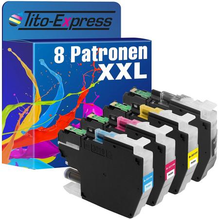 Tito-Express Platinum Series 8x cartridges Brother LC3213 alternatief voor Brother LC3213