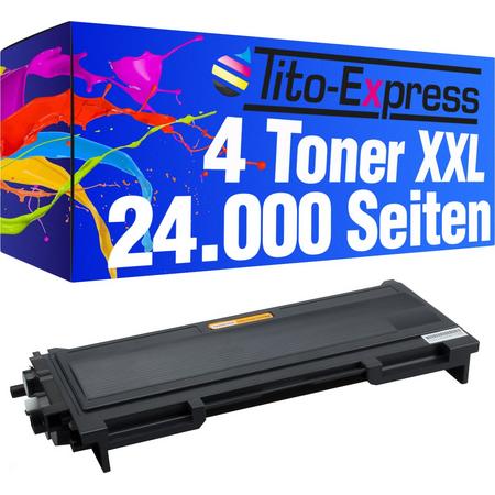 Tito-Express PlatinumSerie 4 toner cartridges mega XXL zwart voor brother TN-2000 MFC-7225 HL-2032 HL-2040 6.000 paginas van PlatinumSerie... HL-2020 / HL-2030 / HL-2032 / HL-2040 / HL-2050 / HL-2070 / HL-2070N / MFC-7220 / MFC-7225 / MFC-7225N /