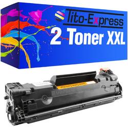 Tito-Express PlatinumSerie Platinum Serie 2x Toner XL Black compatible voor HP CB436A M1120 M1522 / P1503 P1504 / P1505 / P1506