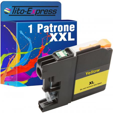 Tito-Express PlatinumSerie PlatinumSerie® 1 compatible Patroon XXL Yellow voor Brother LC223 LC225 DCP-J4120 DW MFC-J 4420 DW MFC-J4425 DW MFC-J4620 DW MFC-J4625 DW MFC-J5600 Series MFC-J5625 DW MFC-J5720 DW