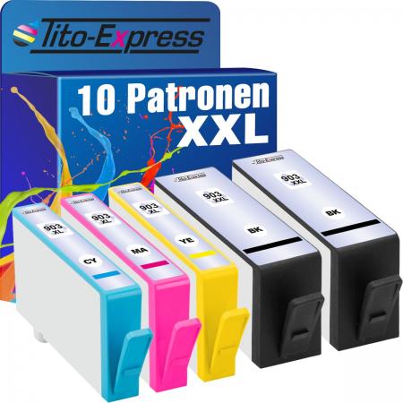 Tito-Express PlatinumSerie PlatinumSerie® 10 cartridges XXL compatibel voor HP 903 XXL HP OfficeJet Pro 6860 Series / 6868 / 6950 / 6960 / 6970 / 6975