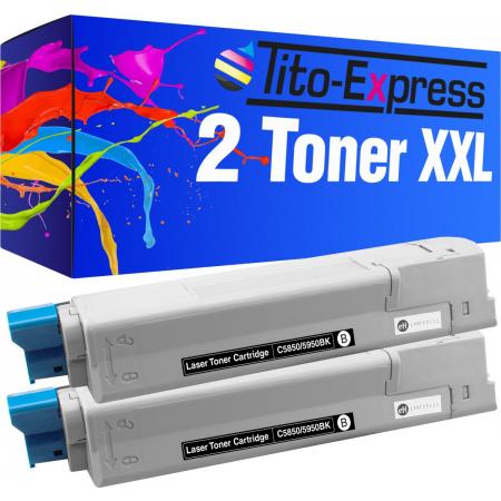 Tito-Express PlatinumSerie PlatinumSerie® 2 toner voor Oki C5850 XXL zwart / C5950 Oki: C 5850 / C 5850 DN / C 5850 N / C 5850 Series / C 5950 / C 5950 CDTN / C 5950 DN / C 5950 DTN / C 5950 N / C 5950 Series / C 6150 Series / MC 560 DN / MC 560 N /