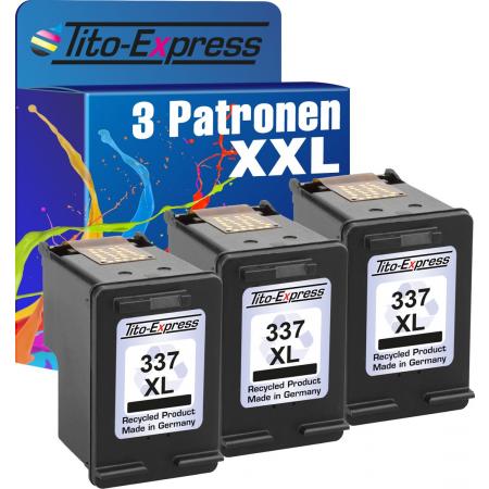 Tito-Express PlatinumSerie PlatinumSerie® 3 cartridges voor HP 337 XL Zwart D4100 / D4145 / D4155 / 4160 Photosmart: 2500 / 2570 / 2575 / C4140 / C4150 / C4170 / C4175 / C4180 / C4192