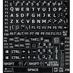 Qwerty Stickers - Low Vision - Zwart Met Witte Letters