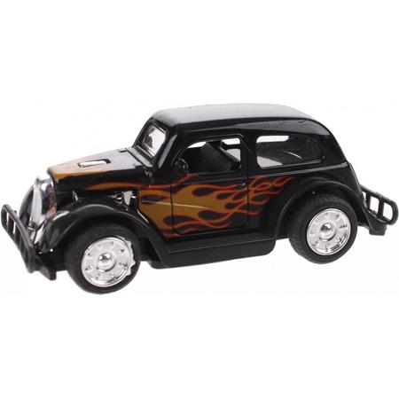 Hot Rod Auto Metal Pull Back (Zwart) 9 cm Toi Toys - Modelauto - Schaalmodel - Model auto