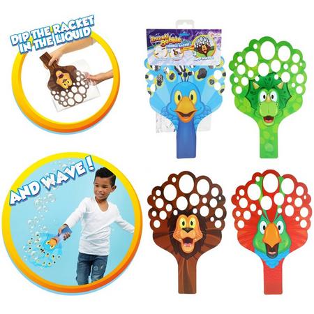Toi-toys Incredi Bubble Bellenblaas Racket - Maak tientale bubbels tegelijk!
