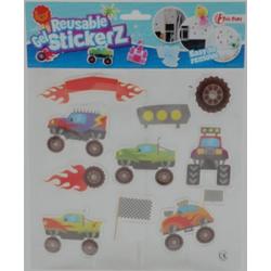 Gel Raamstickers - Herbruikbaar - Autos - Monstertruck - Raamstickers - Autostickers - Creatief - Ramen - Deuren - Kinderen - Cadeau
