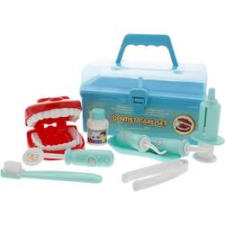 Speelset Tandarts - Koffer educatief speelgoed - Dokter kit - Blauw - Unisex - Cadeau Sinterklaas / Kerst
