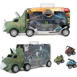 Toi Toys World of Dinosaurs Dinotruck met 3 pull back autos