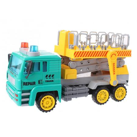 Toi-toys Constructietruck Met Frictiemotor Groen/geel 32 Cm