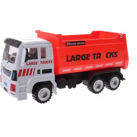 Toi-toys Construction Truck Vrachtwagen Rood/wit 24 Cm