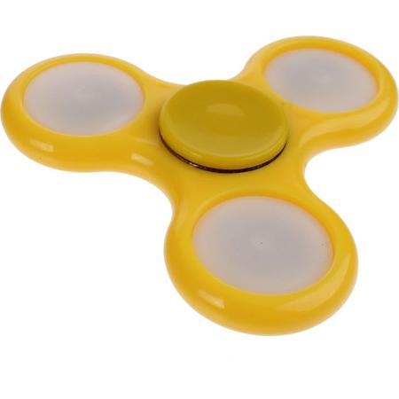 Toi-toys Fidget Spinner Met Lichteffecten Geel 7 Cm